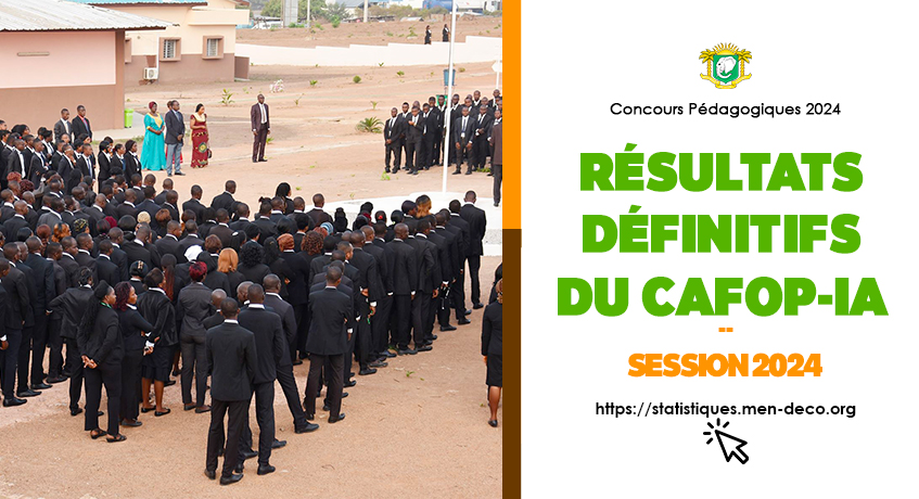 Résultats définitifs du CAFOP-IA Session 2024