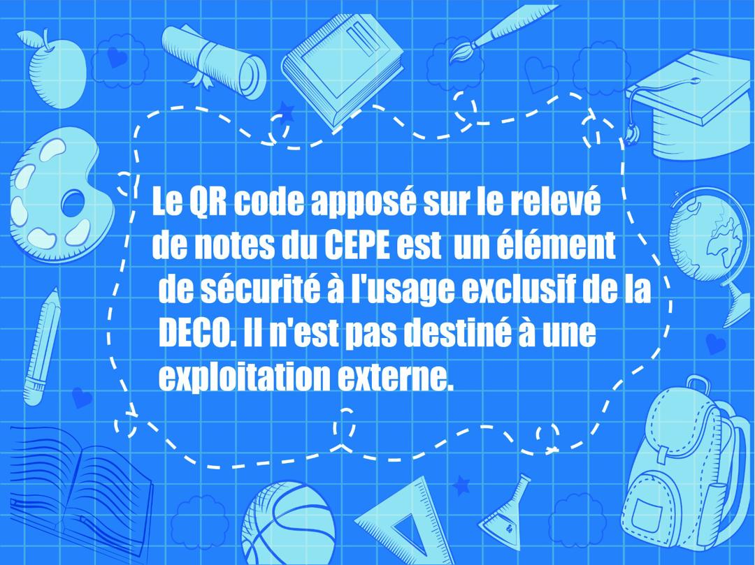QR Codes et Résultats du CEPE