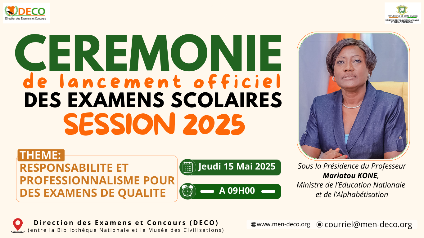 Lancement officiel des examens scolaires de 2025