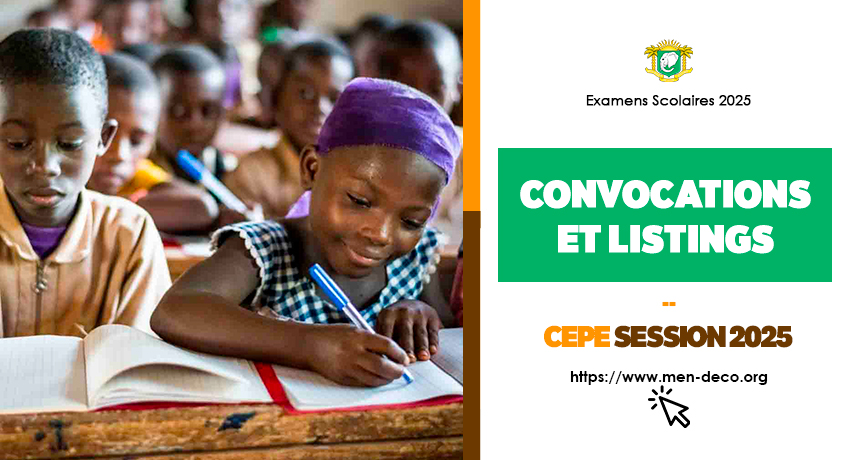 CEPE Session 2025 :: Convocations et Listings Centres et Emargements