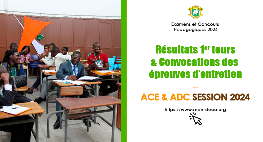 Résultats premiers tours & Convocations des Epreuves d’Entretien - Session 2024