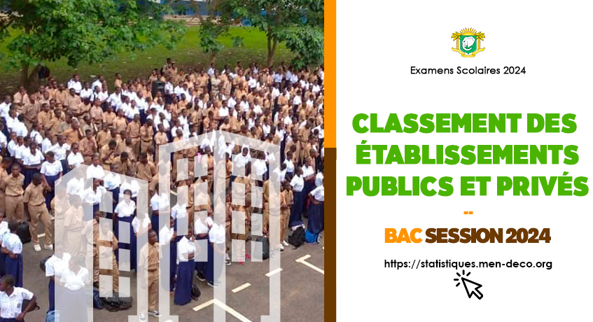 BAC Session 2024 :: Classement des établissements publics et privés