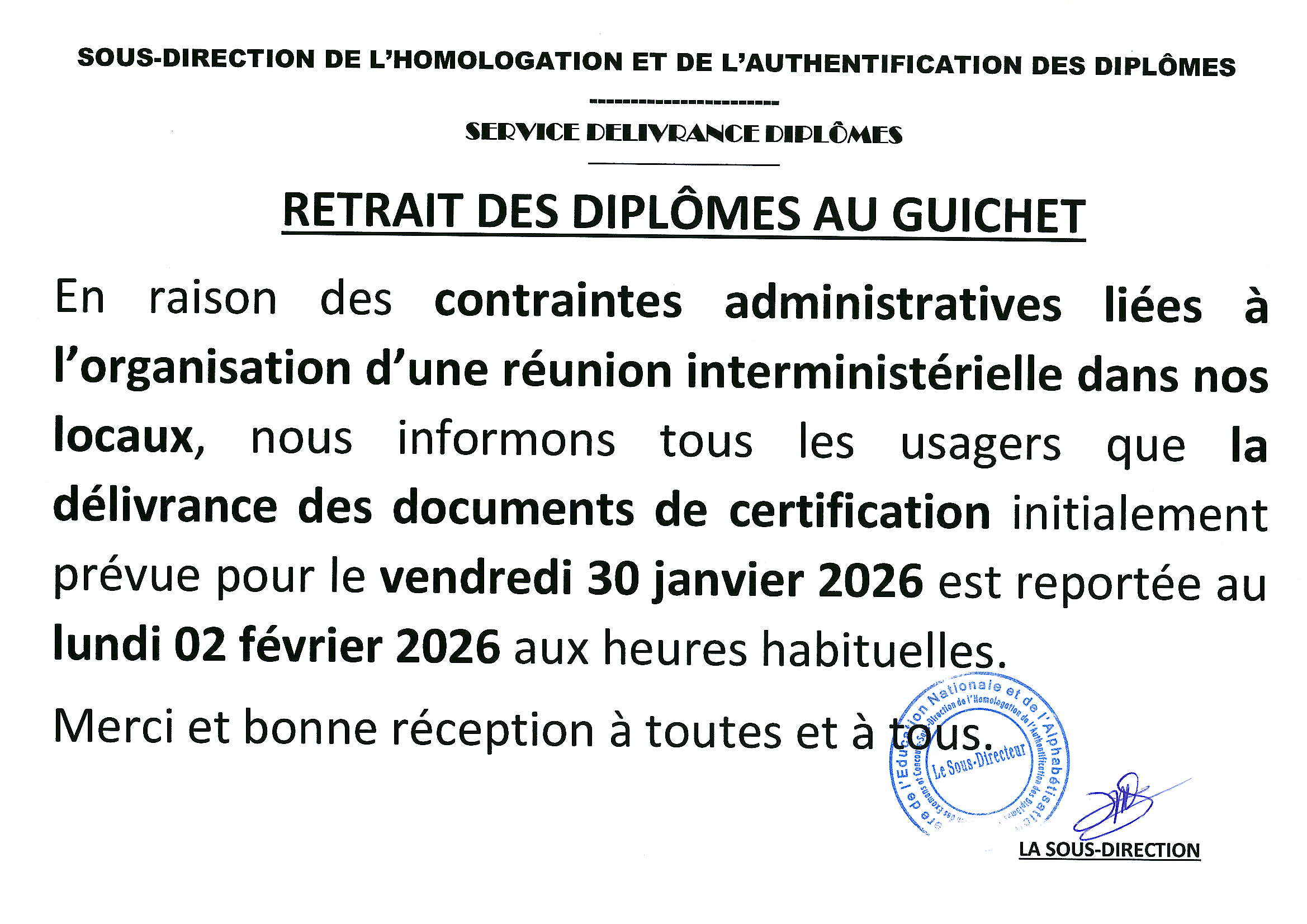 Note d'information