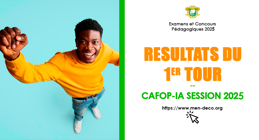 Résultats du premier tour du CAFOP-IA Session 2025